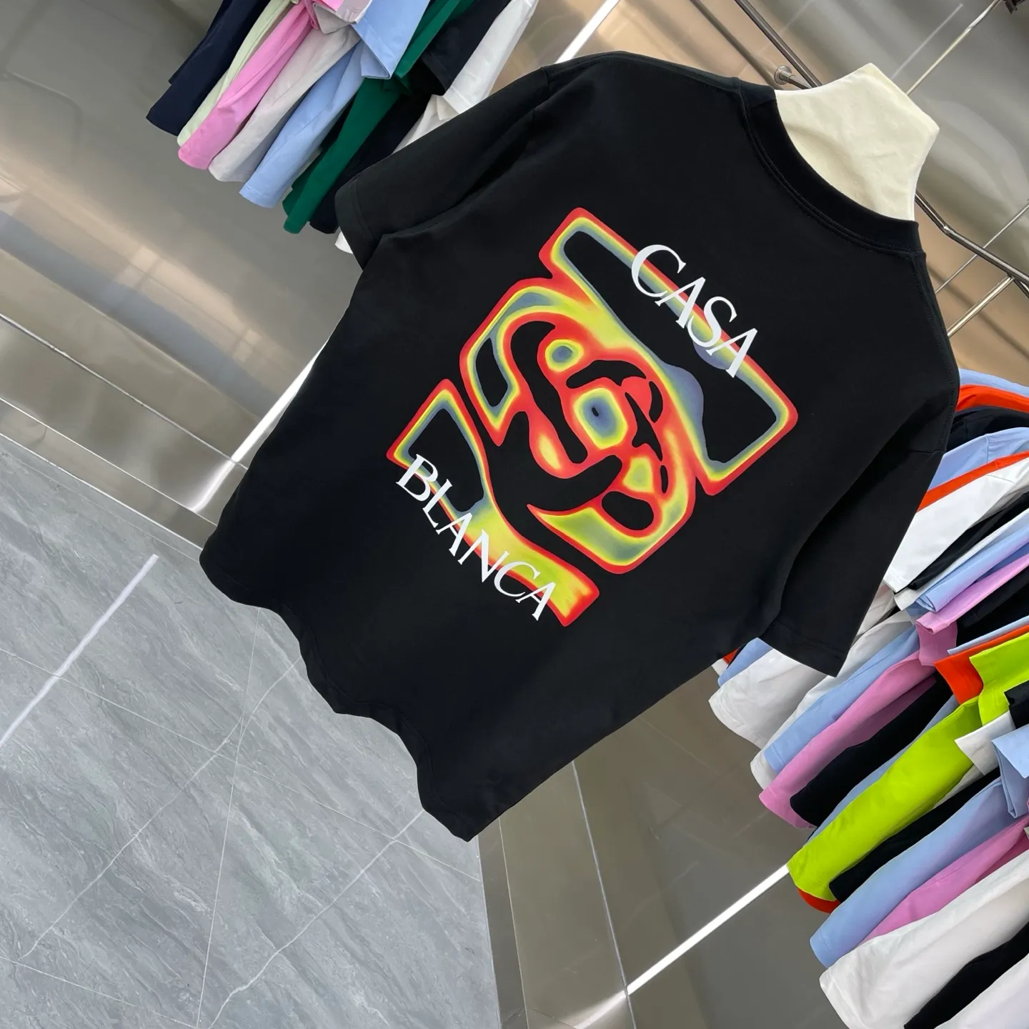 New Arrival Casablanca Classic Series T ～ ， ， 。 ， Classic ， In Stock ！ ：White Black Green Blue （5 ） Size：S M L XL XXL